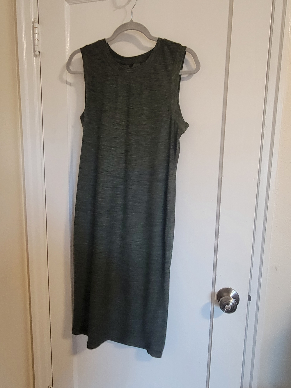 Prana Olive Green Striped Sporty Dress Sz Large
